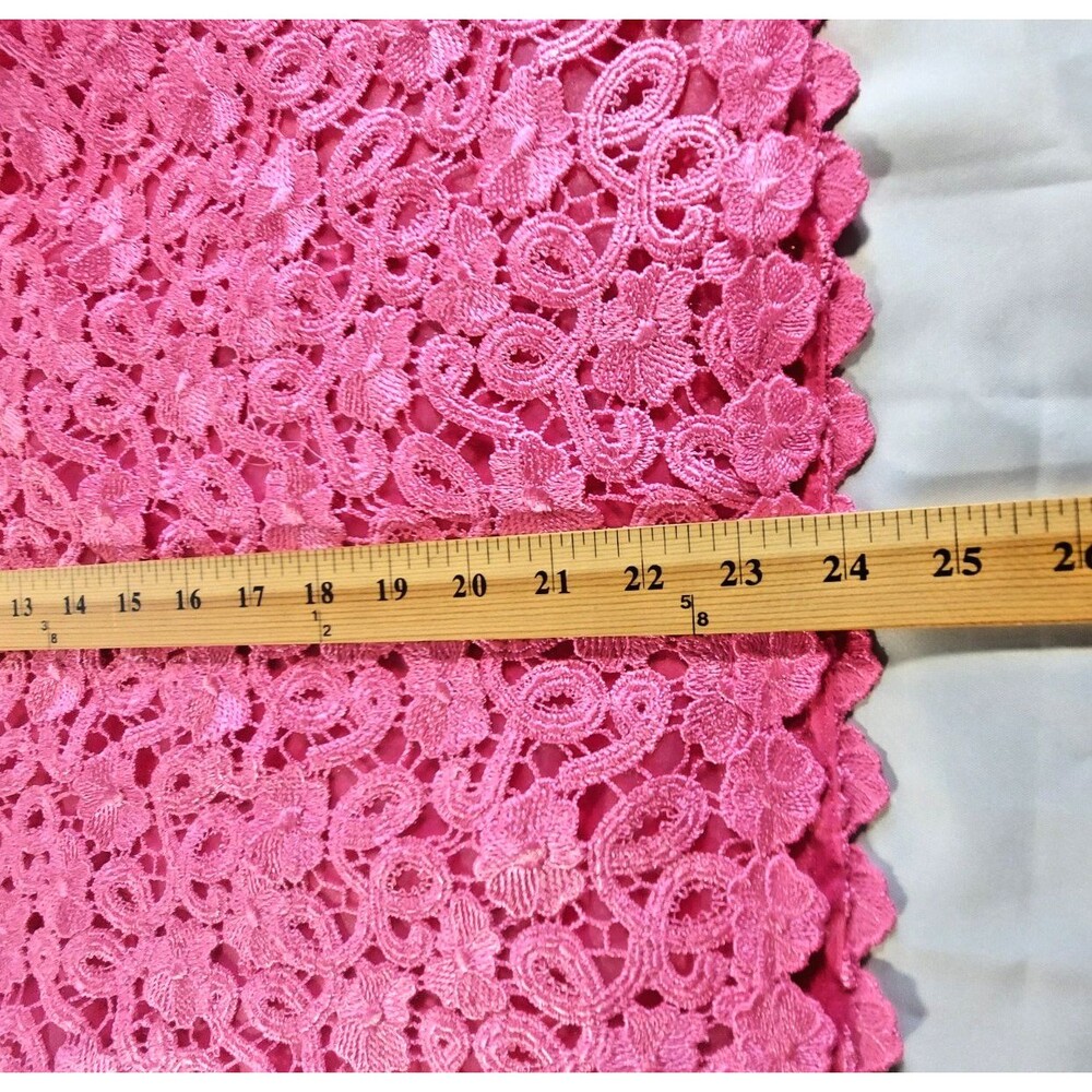 Kate Spade Bloom Flower Lace Blouse Womens Size 6 Pink Floral Crochet NJMU3100 - Picture 5 of 8